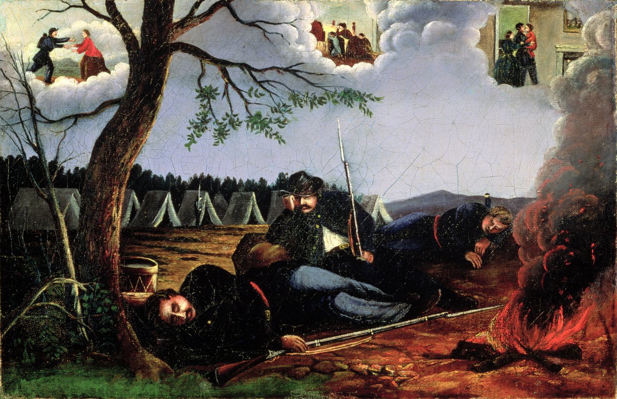 حلم الجنود ، 1865 بواسطة المدرسة الأمريكية