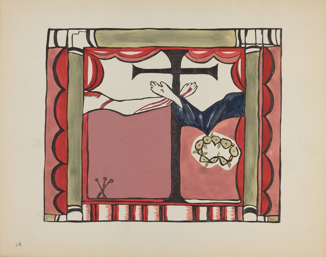 اللوحة 14: Altarpiece الرئيسية ، Chimayo: من Portfolio "Spanish Colonial Designs of New Mexico" بواسطة القرن العشرين الأمريكي