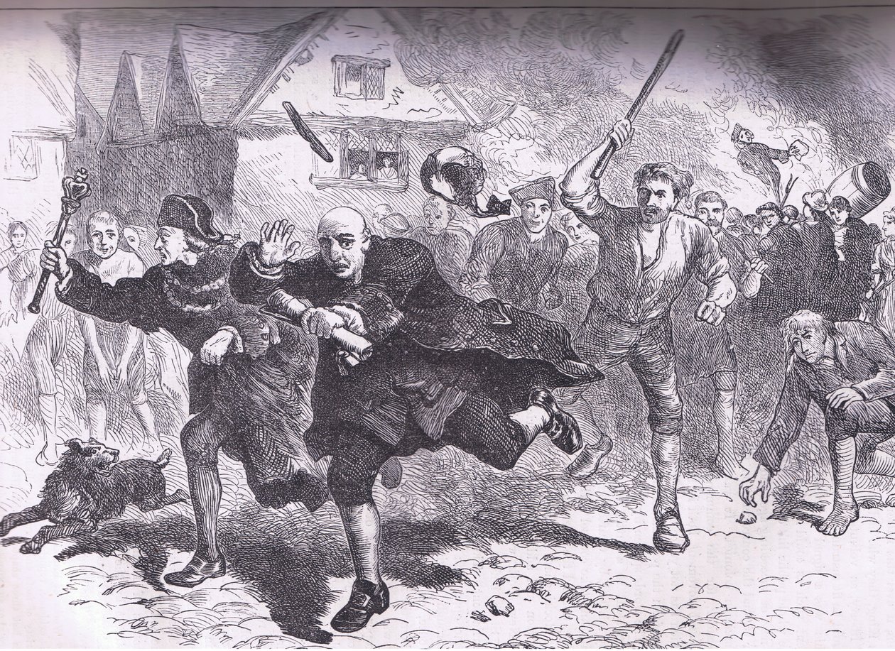 رحلة هوتشينسون قبل المشاغبين 1766 ، توضيح من تاريخ كاسيلس للولايات المتحدة الذي نشره كاسيل ، بيتر آند جالبين ، c.1900 بواسطة مدرسة اللغة الإنجليزية الأمريكية
