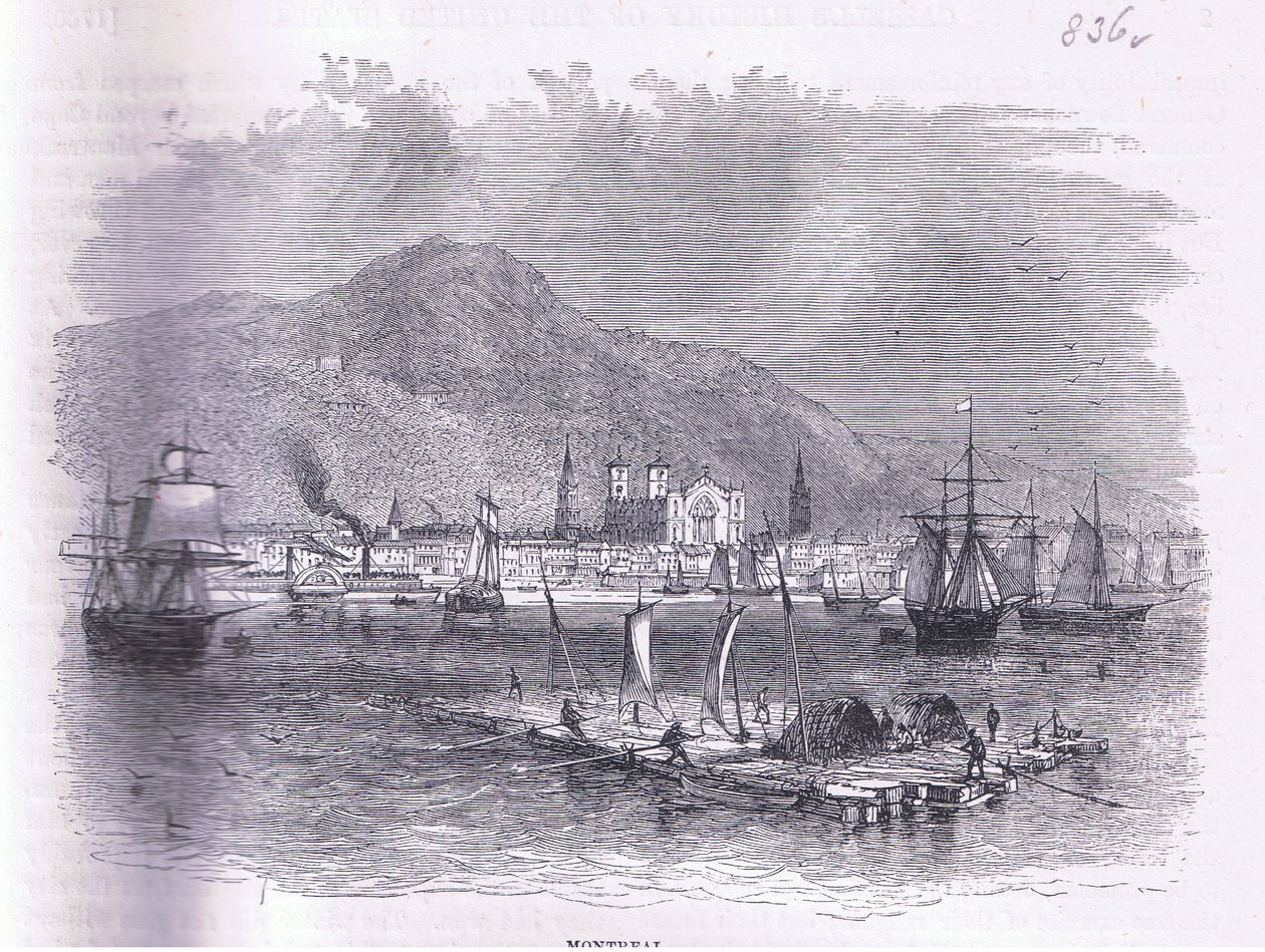 مونتريال ، رسم توضيحي من Cassells History of the United States نشره Cassell ، Petter & Galpin ، c1900 (litho) بواسطة مدرسة اللغة الإنجليزية الأمريكية