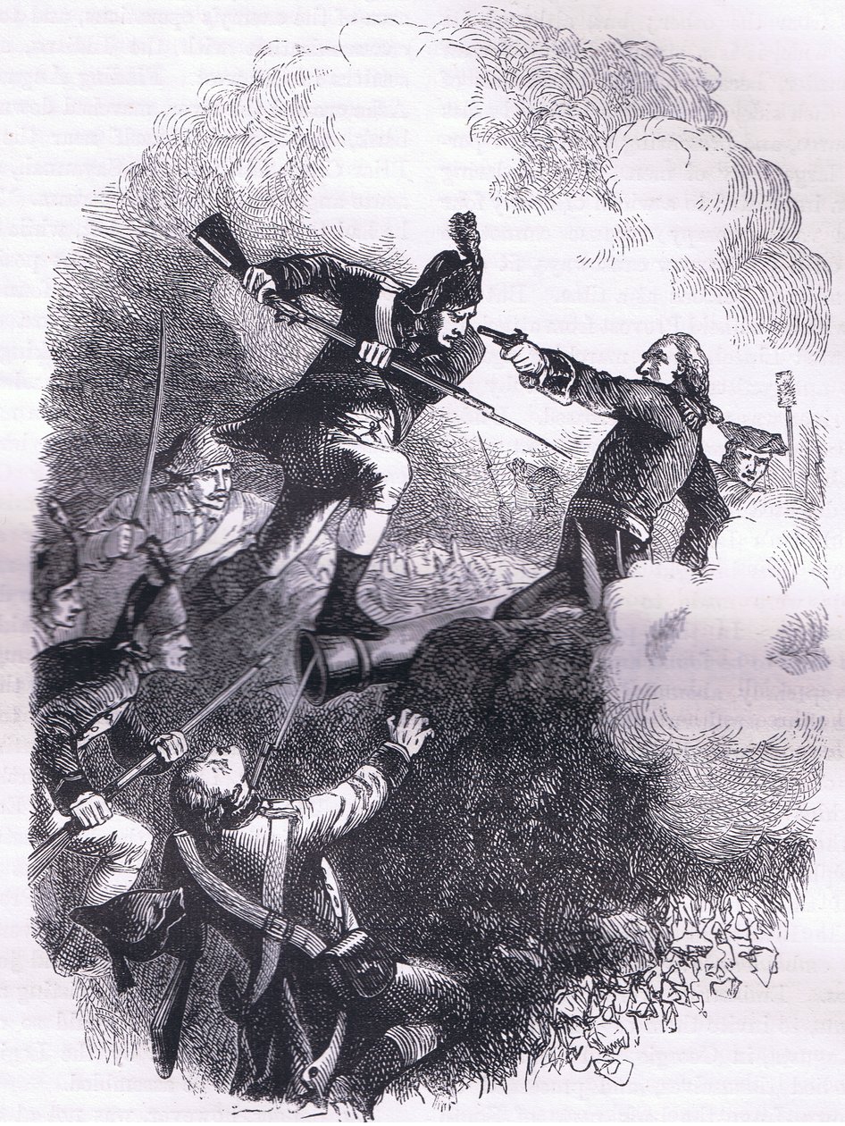 الاعتداء على Stony Point ، رسم توضيحي من Cassells History of the United States نشره Cassell ، Petter & Galpin ، c1900 (litho) بواسطة مدرسة اللغة الإنجليزية الأمريكية