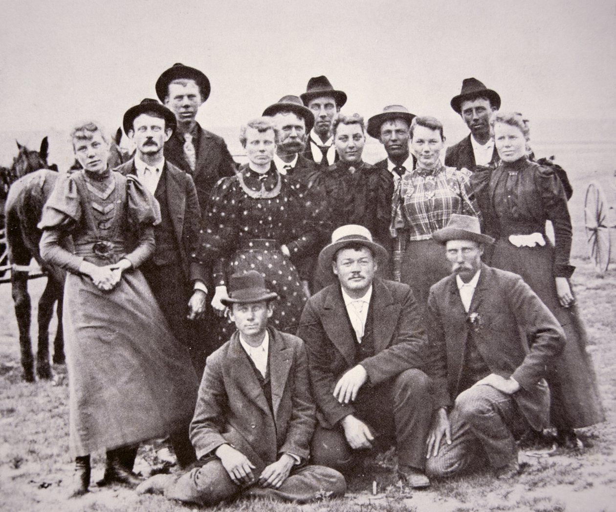 American Pioneers, c.1850 (b/w photo) بواسطة مصور أمريكي