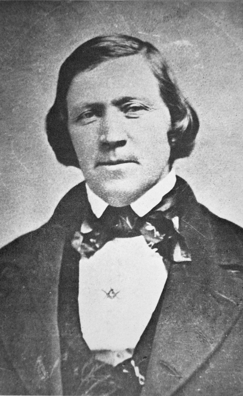 بريغهام يونغ (1801-1877) الرئيس الثاني لكنيسة مورمون ، يبلغ من العمر 43 عامًا بواسطة مصور أمريكي