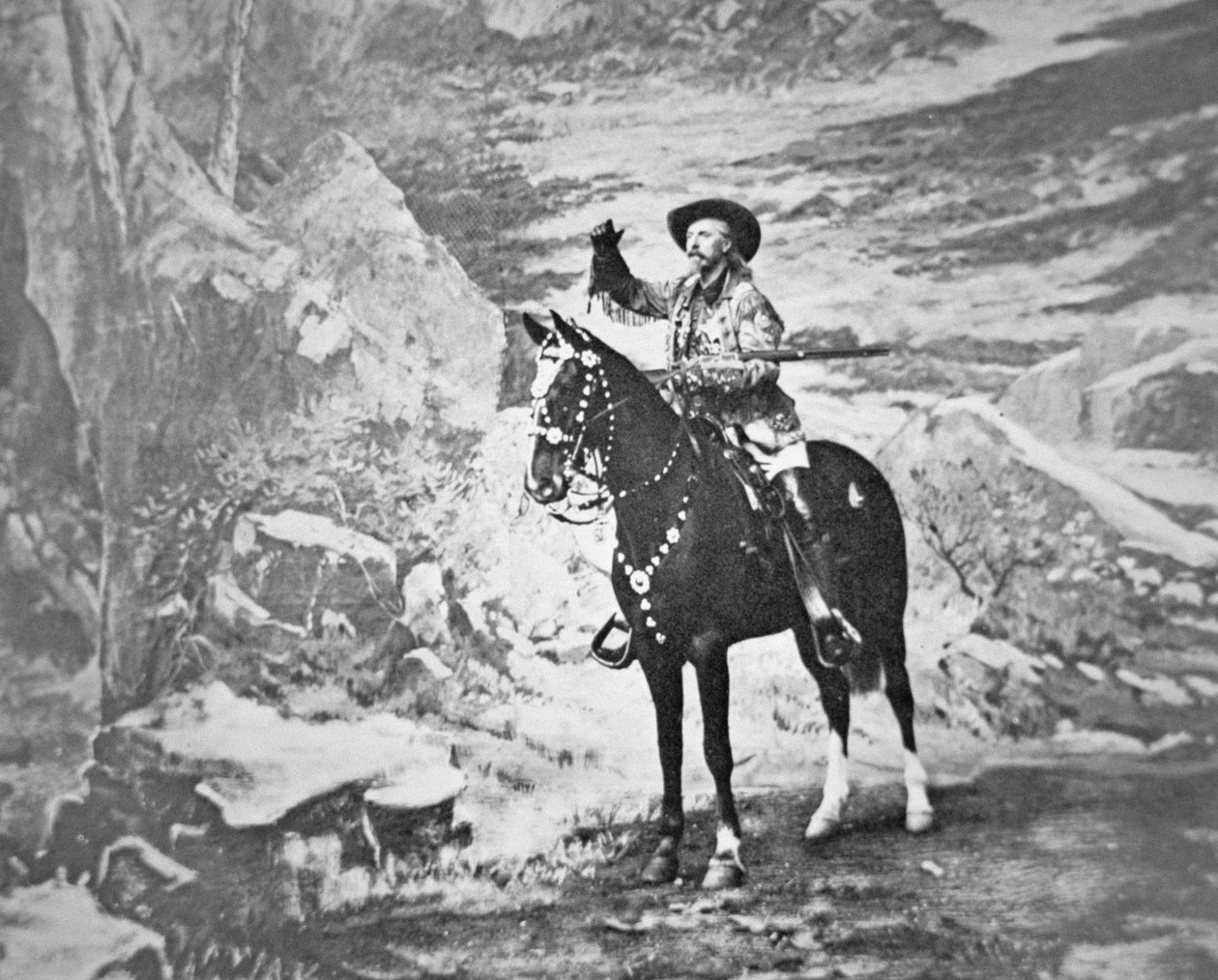 Buffalo Bill Cody (1846-1917) (b/w photo) بواسطة مصور أمريكي