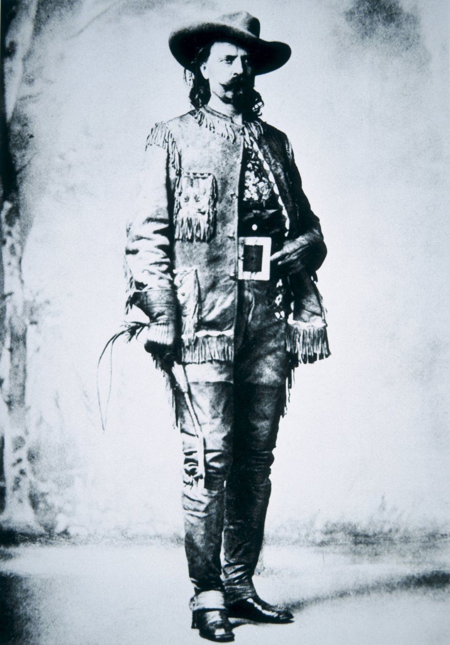 Buffalo Bill Cody (1846-1917) (b/w photo) بواسطة مصور أمريكي