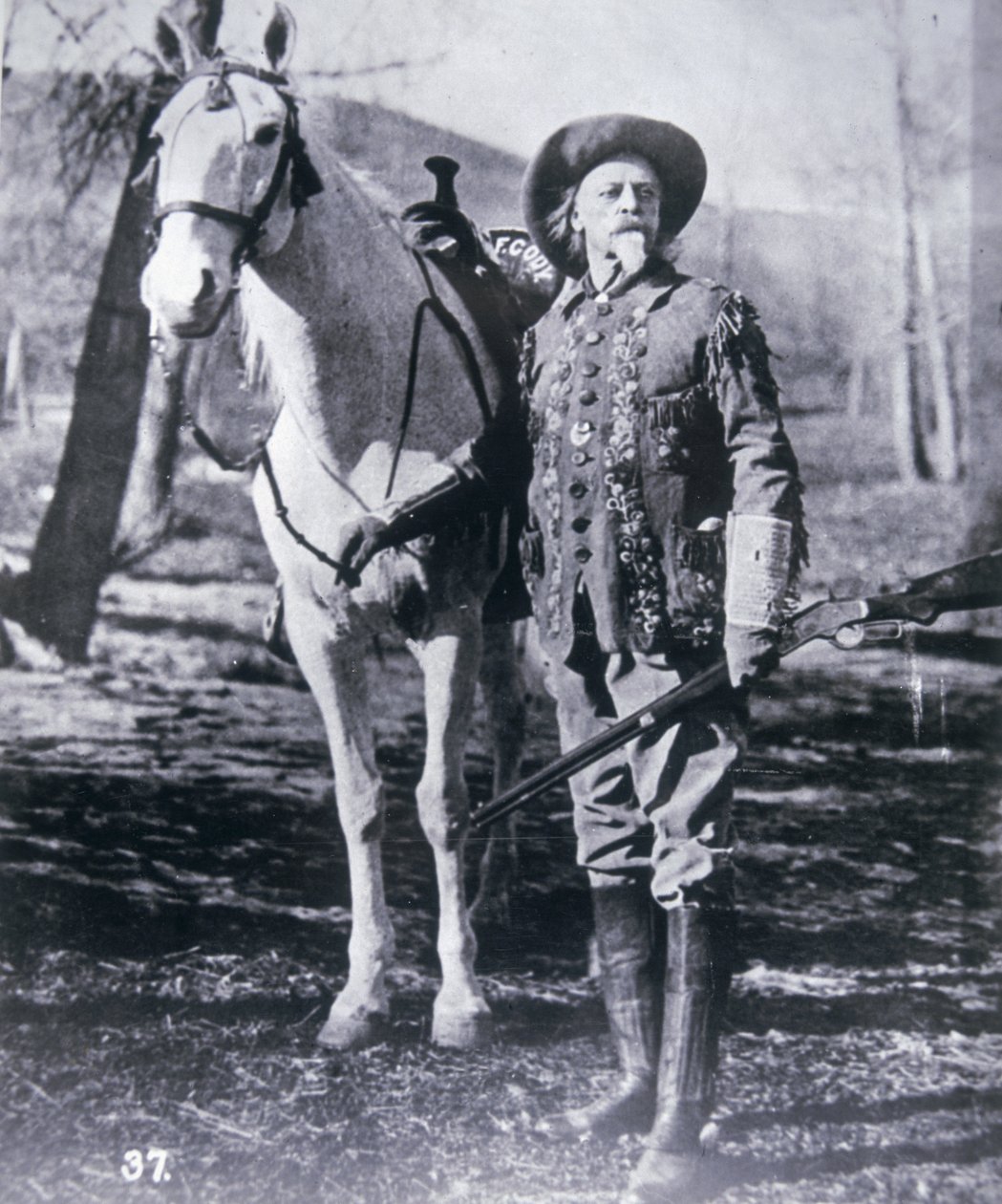 Buffalo Bill Cody (1846-1917) in his latter years (b/w photo) بواسطة مصور أمريكي