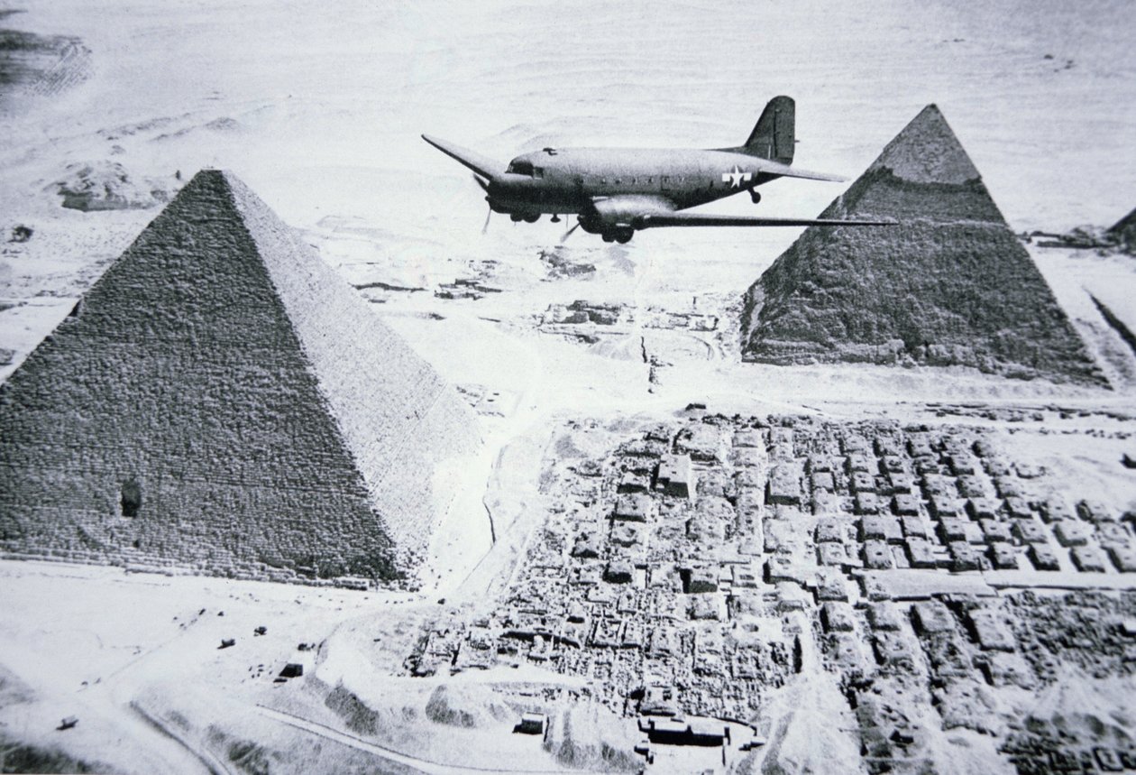 C-47 flying over Egypt