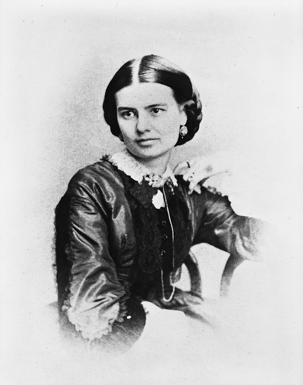 إلين آرثر ، حوالي 1860 (صورة بالأبيض والأسود) بواسطة مصور أمريكي