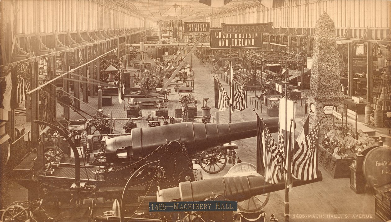 Krupps Guns ، المعرض الألماني ، Centennial International Exhibition ، فيلادلفيا ، 1876 (طباعة زينية فضية) بواسطة مصور أمريكي