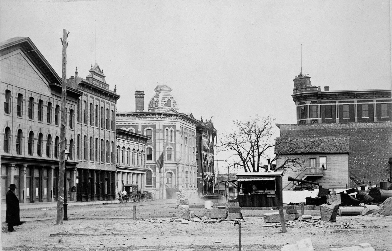 Lamar and Commerce Streets ، دالاس ، c.1890 بواسطة مصور أمريكي