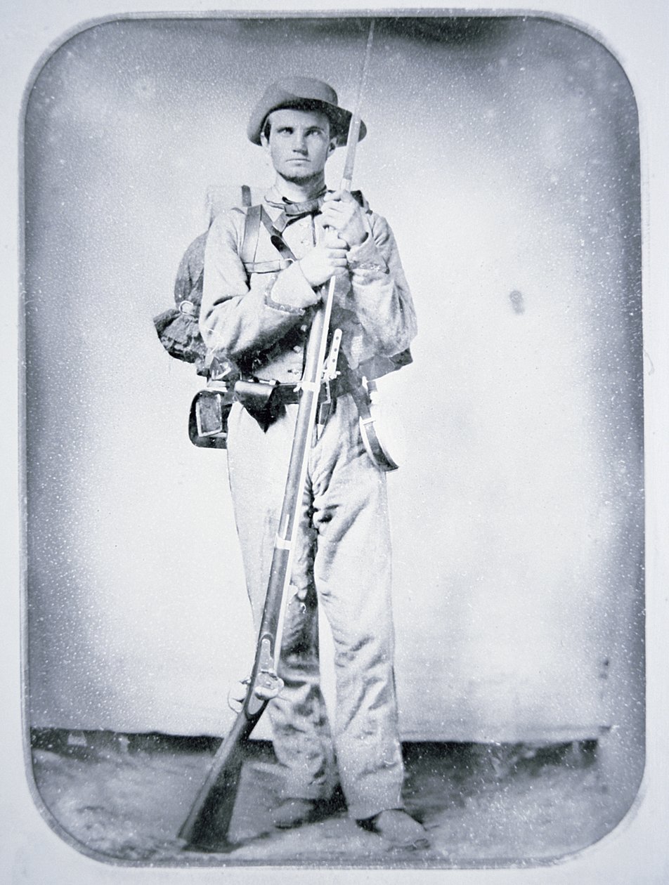 Private Thomas Taylor, Confederate Army Soldier (b/w photo) بواسطة مصور أمريكي