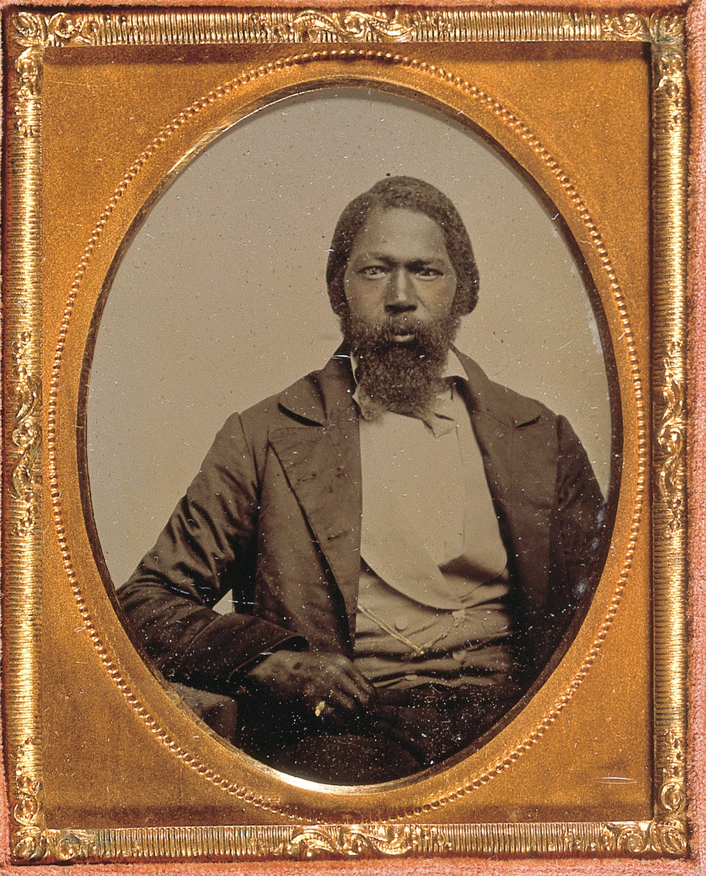 Stoic Man ، حوالي عام 1855 (نموذج أمبروطي للوحة التاسعة ملون يدويًا) بواسطة مصور أمريكي