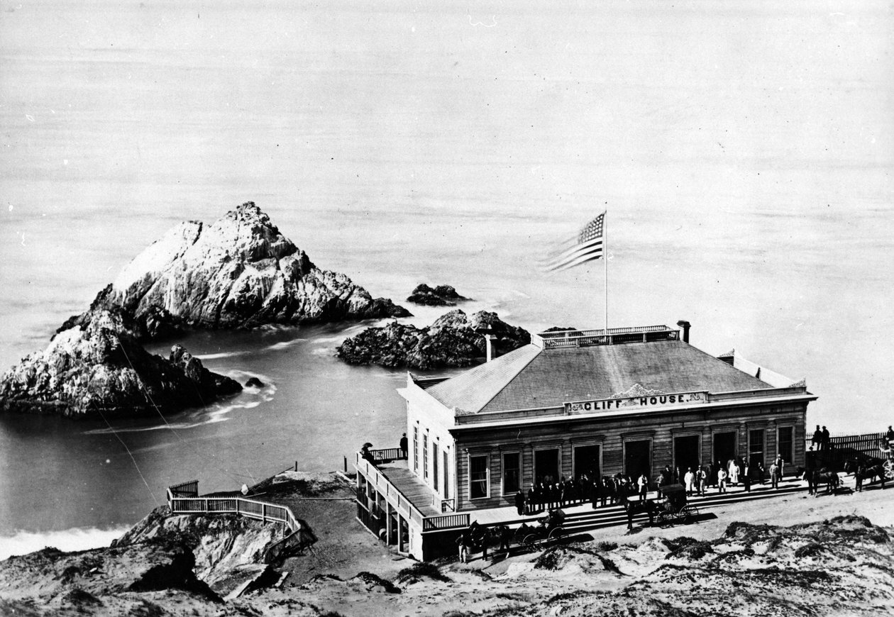 The Cliff House ، سان فرانسيسكو ، c.1863-8 بواسطة مصور أمريكي