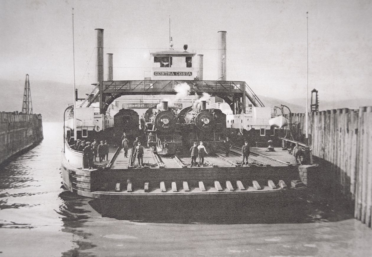 The Contra Costa Ferry, c.1920 (b/w photo) بواسطة مصور أمريكي