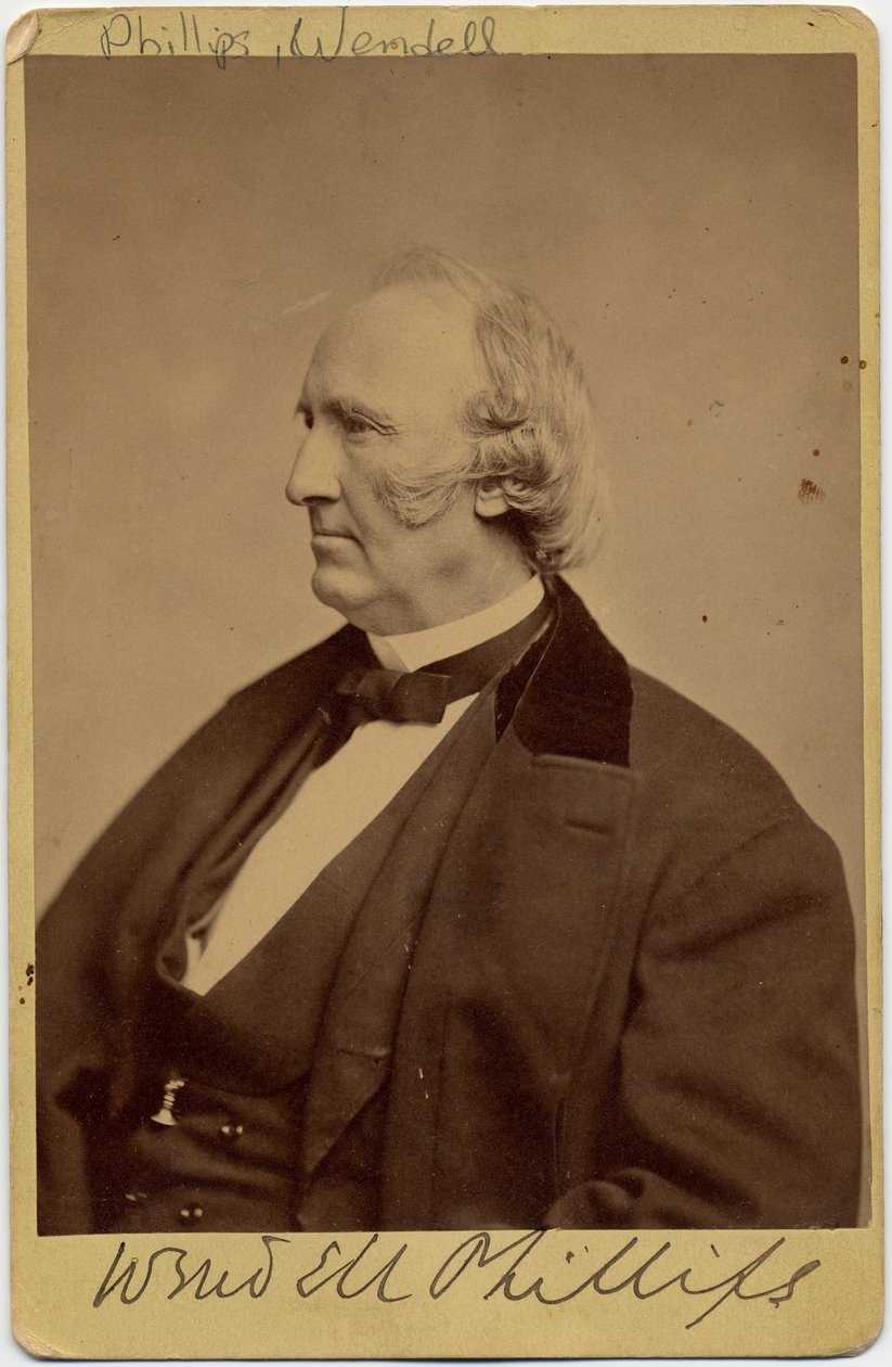 Wendell Phillips (1811-1884) ، أمريكي ألغت عقوبة الإعدام وداعية للأمريكيين الأصليين (صورة زلال) بواسطة مصور أمريكي