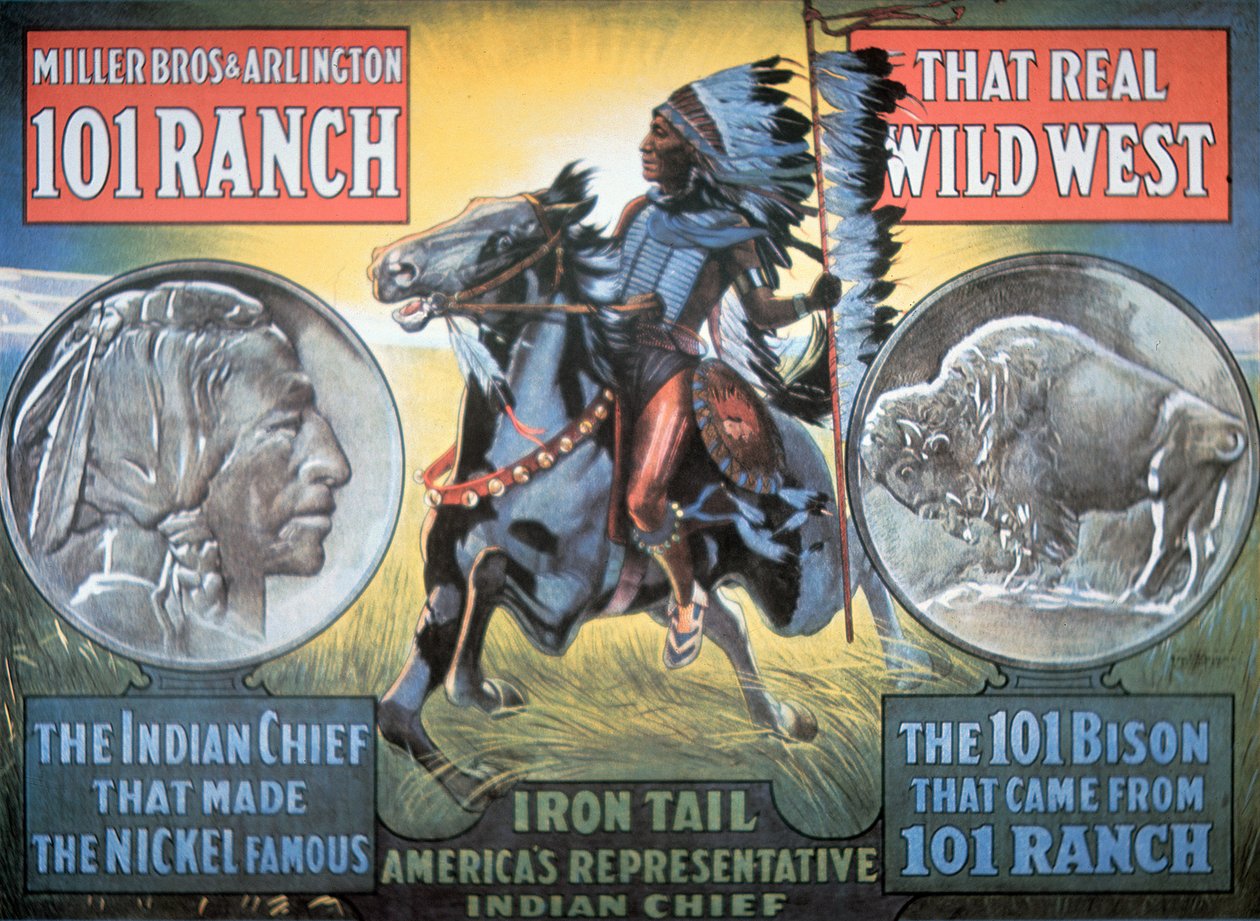 101 Ranch Wild West Show poster, featuring 