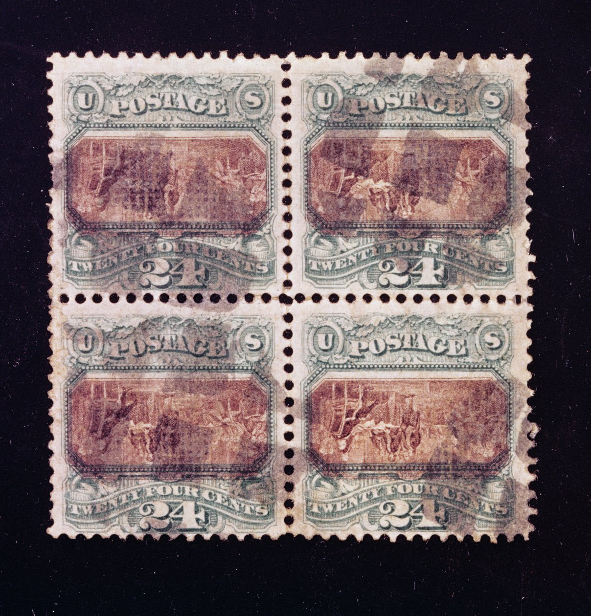 24 سنت التوقيع على كتلة إعلان الاستقلال من أربعة ، 1869 بواسطة المدرسة الأمريكية