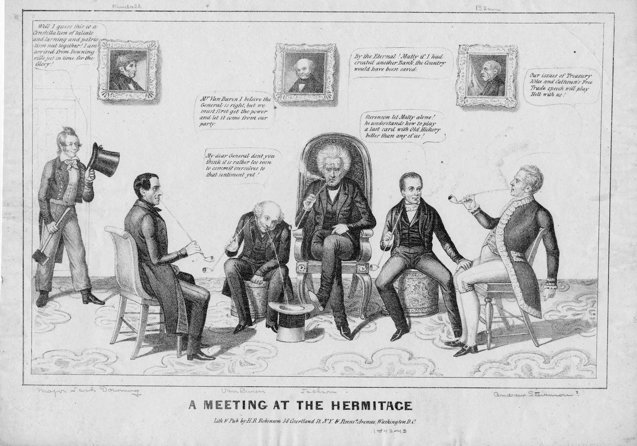اجتماع في الارميتاج ، نشره HR Robinson ، New York and Washington ، c.1842-43 بواسطة المدرسة الأمريكية