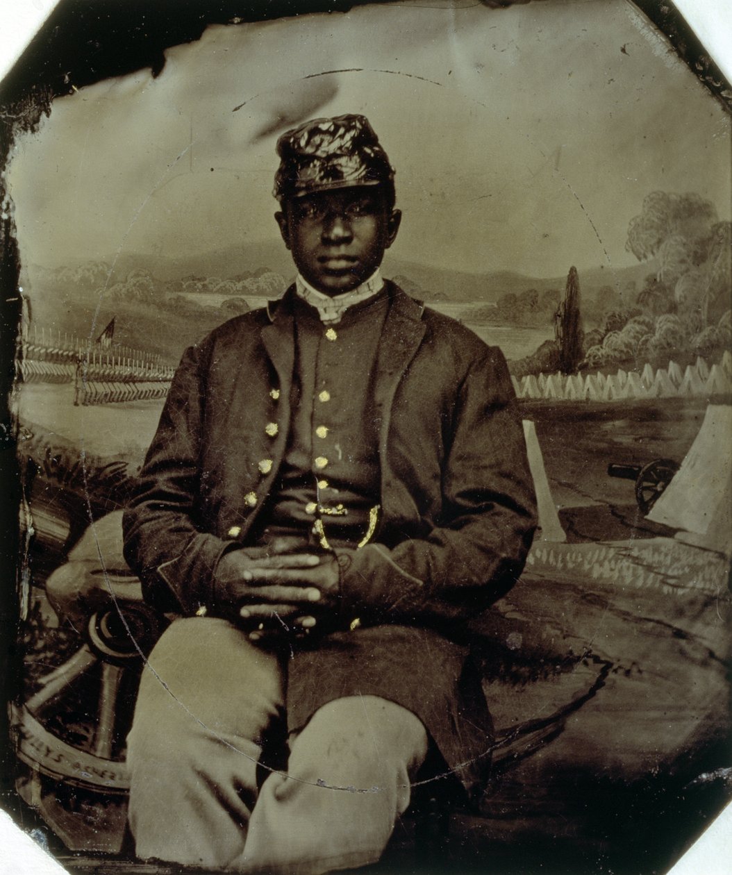 أبراهام براون ، من مشاة ماساتشوستس 54 ، c.1863 (tintype) بواسطة المدرسة الأمريكية