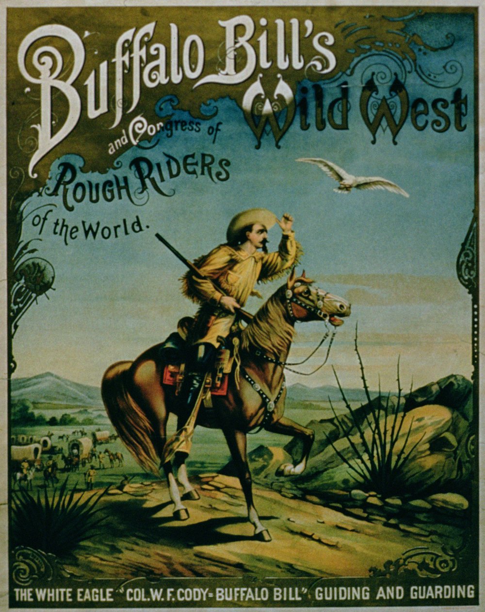 إعلان عن Buffalo Bills Wild West وكونغرس Rough Riders of the World بواسطة المدرسة الأمريكية