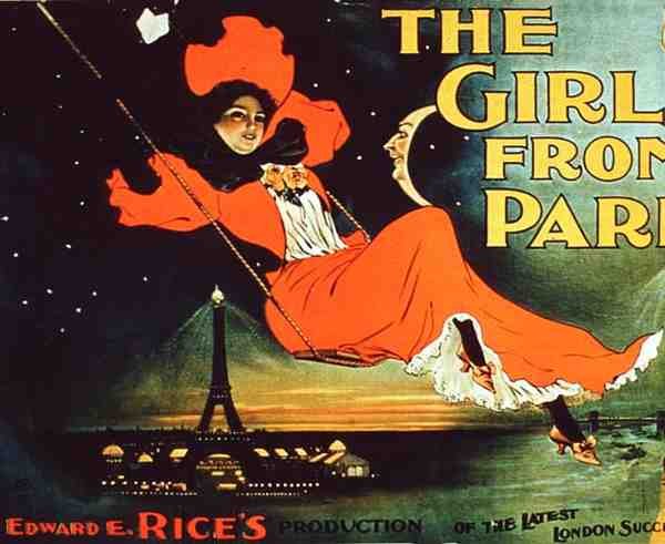 إعلان عن فيلم The Girl from Paris للمخرج إدوارد إي. رايس (لون ليثو) بواسطة المدرسة الأمريكية