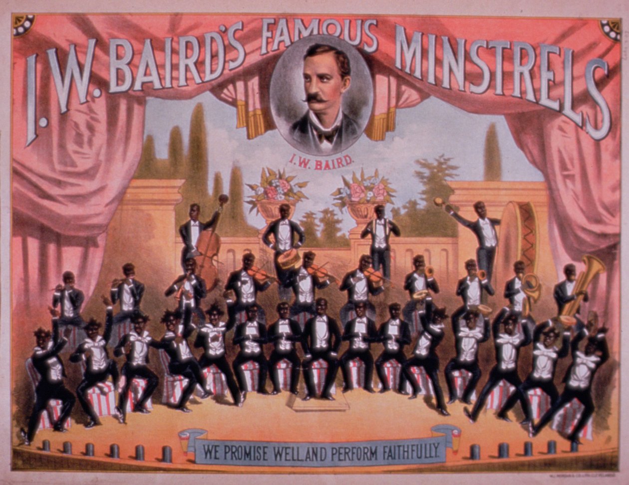 إعلان عن IW Bairns Famous Minstrels بواسطة المدرسة الأمريكية