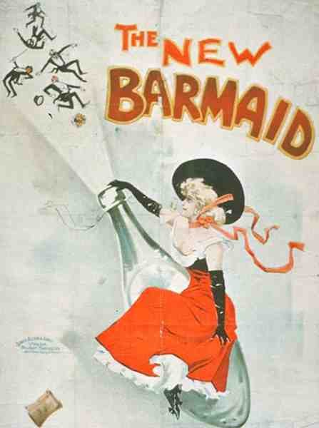 إعلان عن The New Barmaid (لون ليثو) بواسطة المدرسة الأمريكية