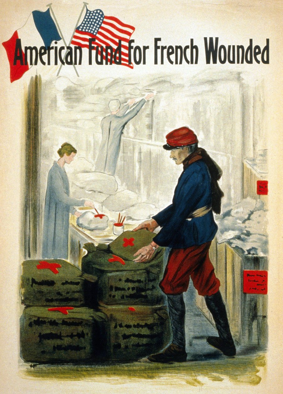الأموال الأمريكية لجرحى الحرب الفرنسية - كاليفورنيا. 1917 بواسطة المدرسة الأمريكية