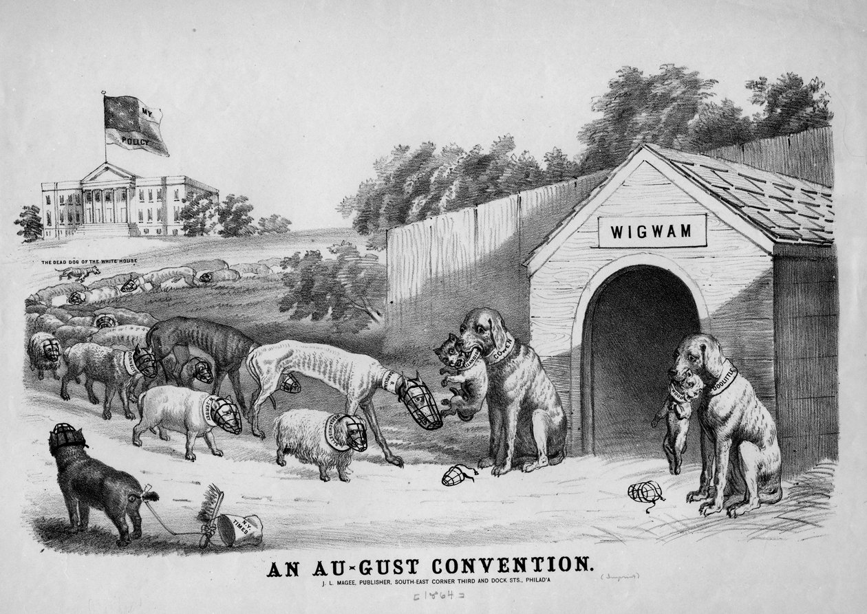 اتفاقية Au-gust ، تم نشرها بواسطة JL Magee ، فيلادلفيا ، c.1864 بواسطة المدرسة الأمريكية