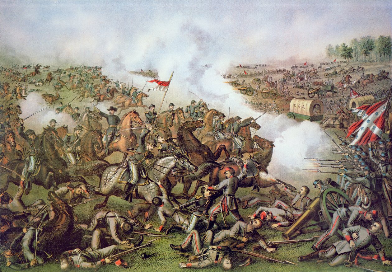 Battle of Five Forks, Virginia بواسطة المدرسة الأمريكية
