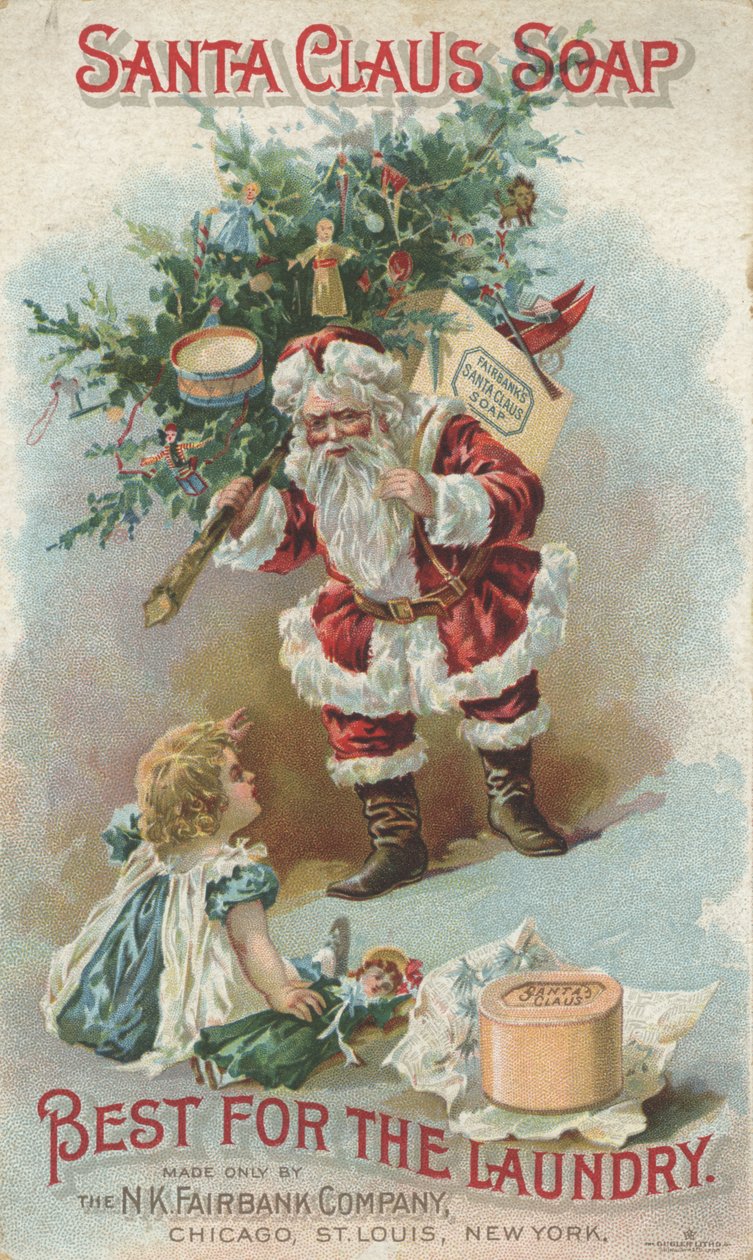 أفضل للغسيل ، إعلان عن Fairbanks Santa Claus Soap ، c.1880 بواسطة المدرسة الأمريكية