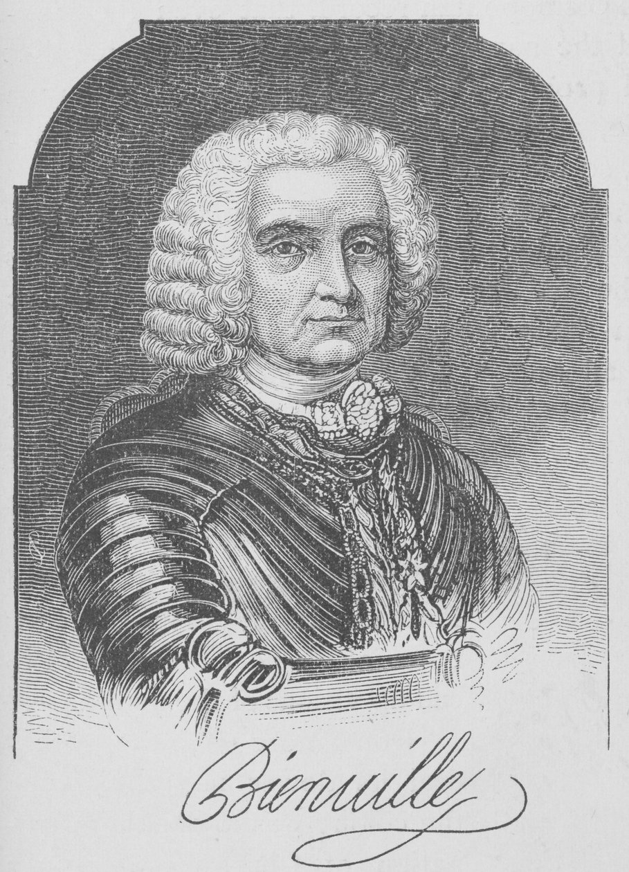 نشر Bienville ، مؤسس نيو أورلينز ، من "الجنوب العظيم" بقلم إدوارد كينج ، حوالي 1874 (نقش) بواسطة المدرسة الأمريكية