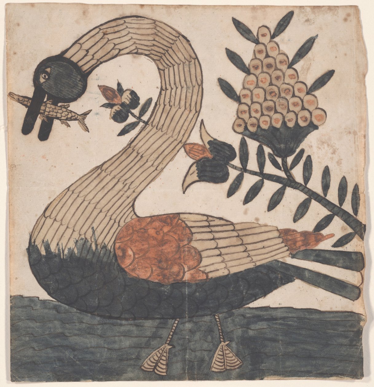 طائر بالسمك ، لوحة فراكتور ، c.1810 بواسطة المدرسة الأمريكية