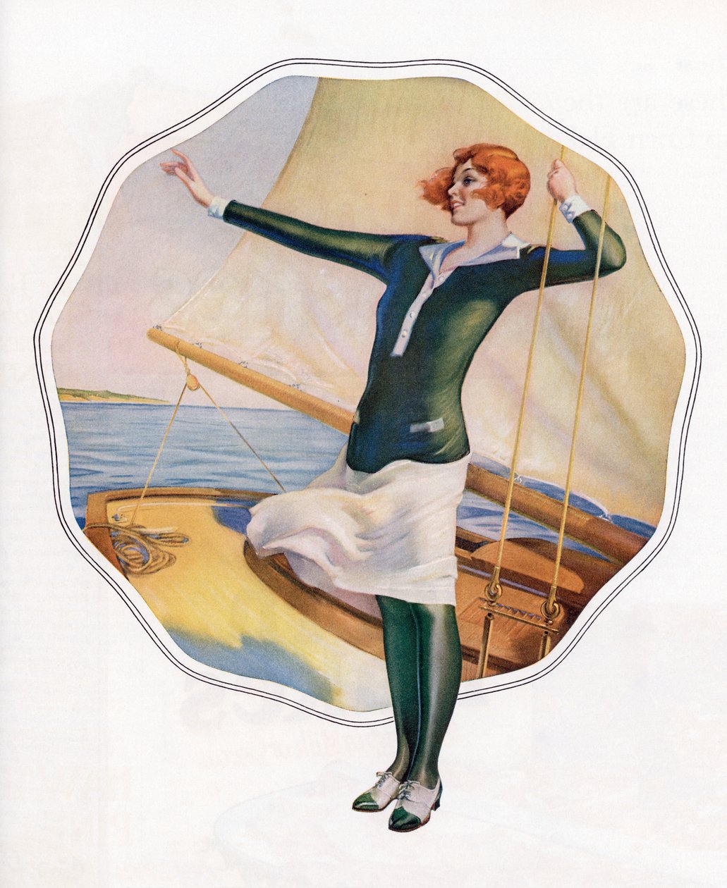 Flapper الهم على مركب شراعي بواسطة المدرسة الأمريكية
