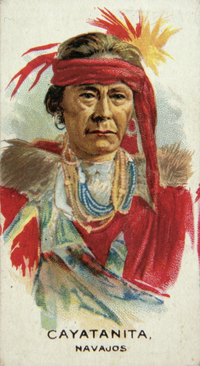 Cayatanita, Navajo chief of the 19th century (litho) بواسطة المدرسة الأمريكية