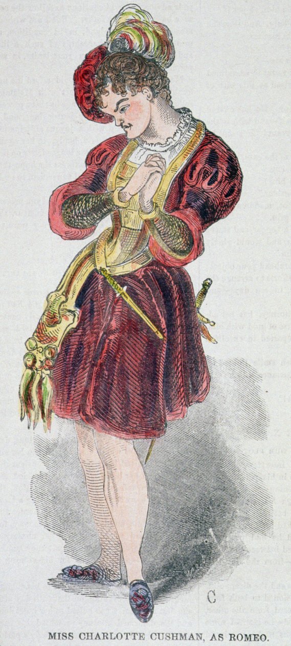 شارلوت كوشمان (1816-1876) في زي روميو ، 1851 بواسطة المدرسة الأمريكية