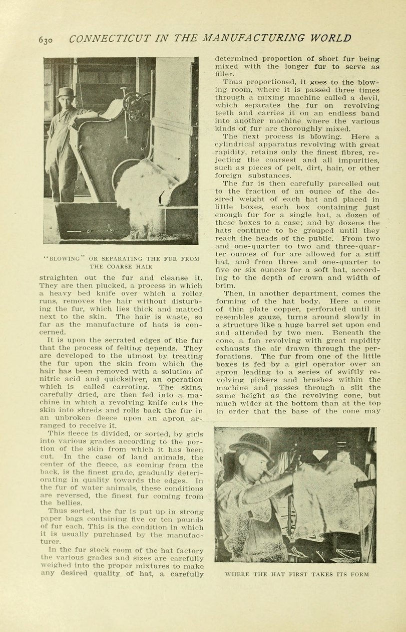 "Danbury Leads the World in Hatting" تأليف J. Moss Ives ، من مجلة Connecticut Magazine v.7 بواسطة المدرسة الأمريكية