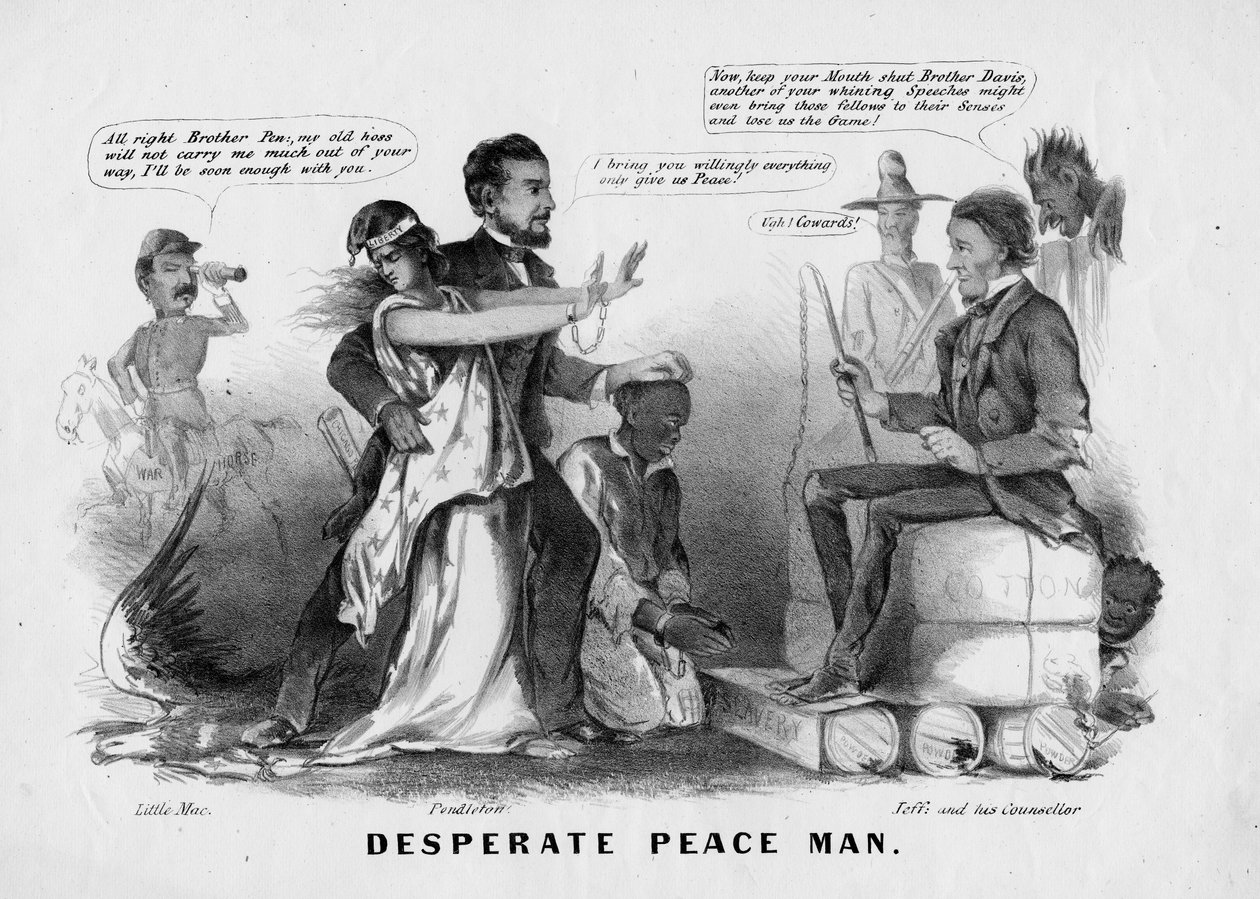 رجل سلام يائس ، نشرته Currier & Ives ، New York ، c.1866 بواسطة المدرسة الأمريكية