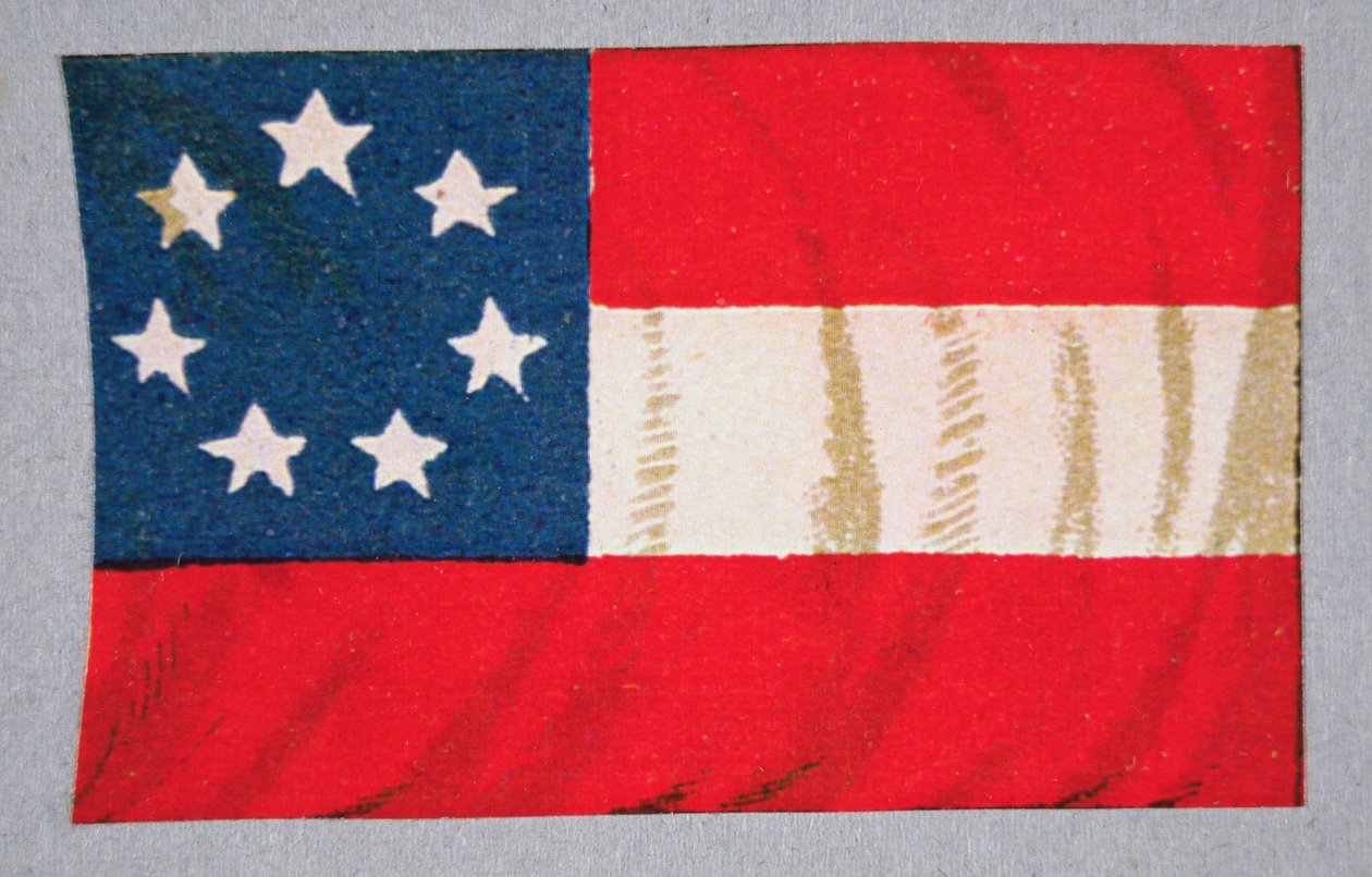 Flag of the Confederate States of America (colour litho) بواسطة المدرسة الأمريكية