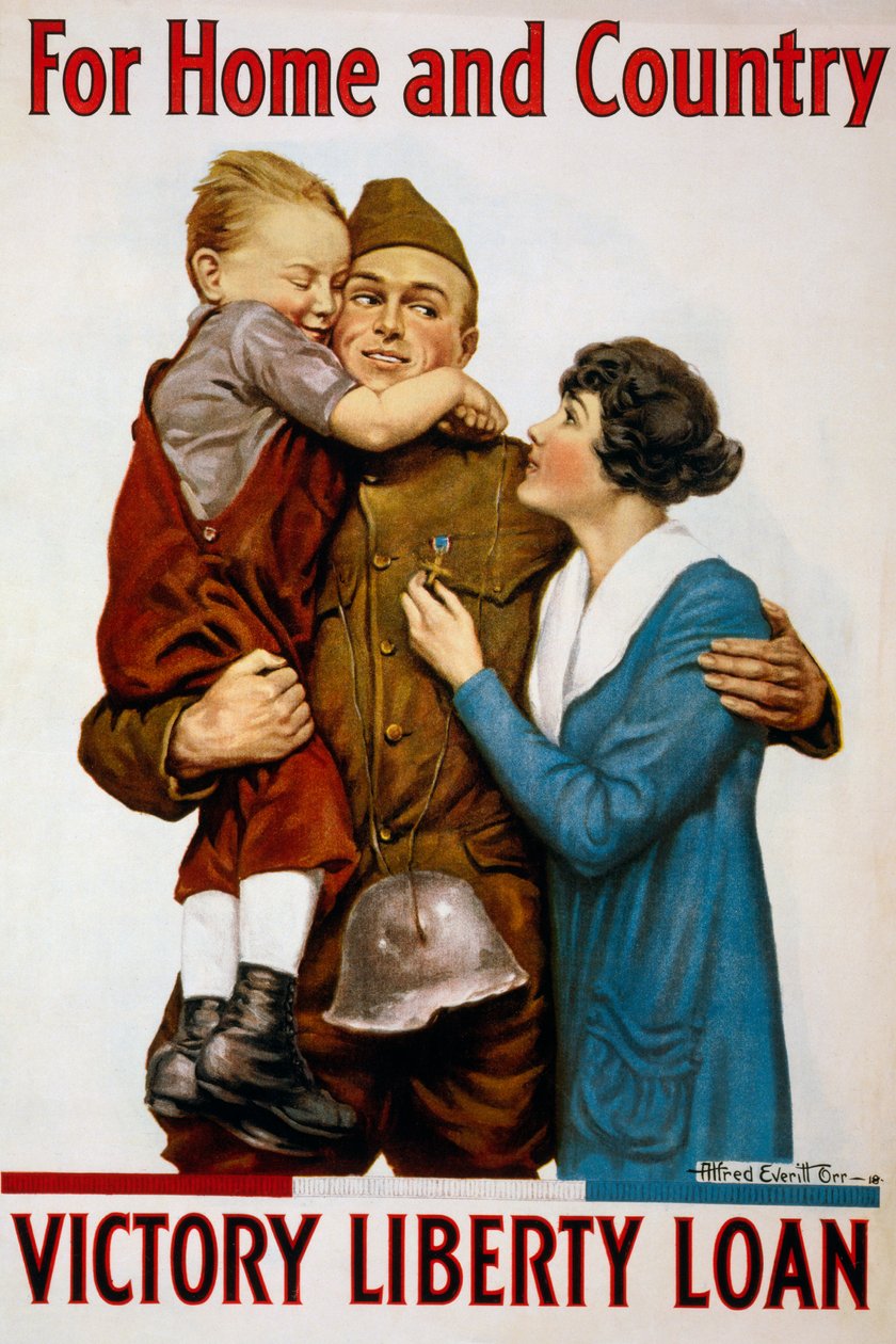 For Home and Country Liberty Loan Poster بواسطة المدرسة الأمريكية