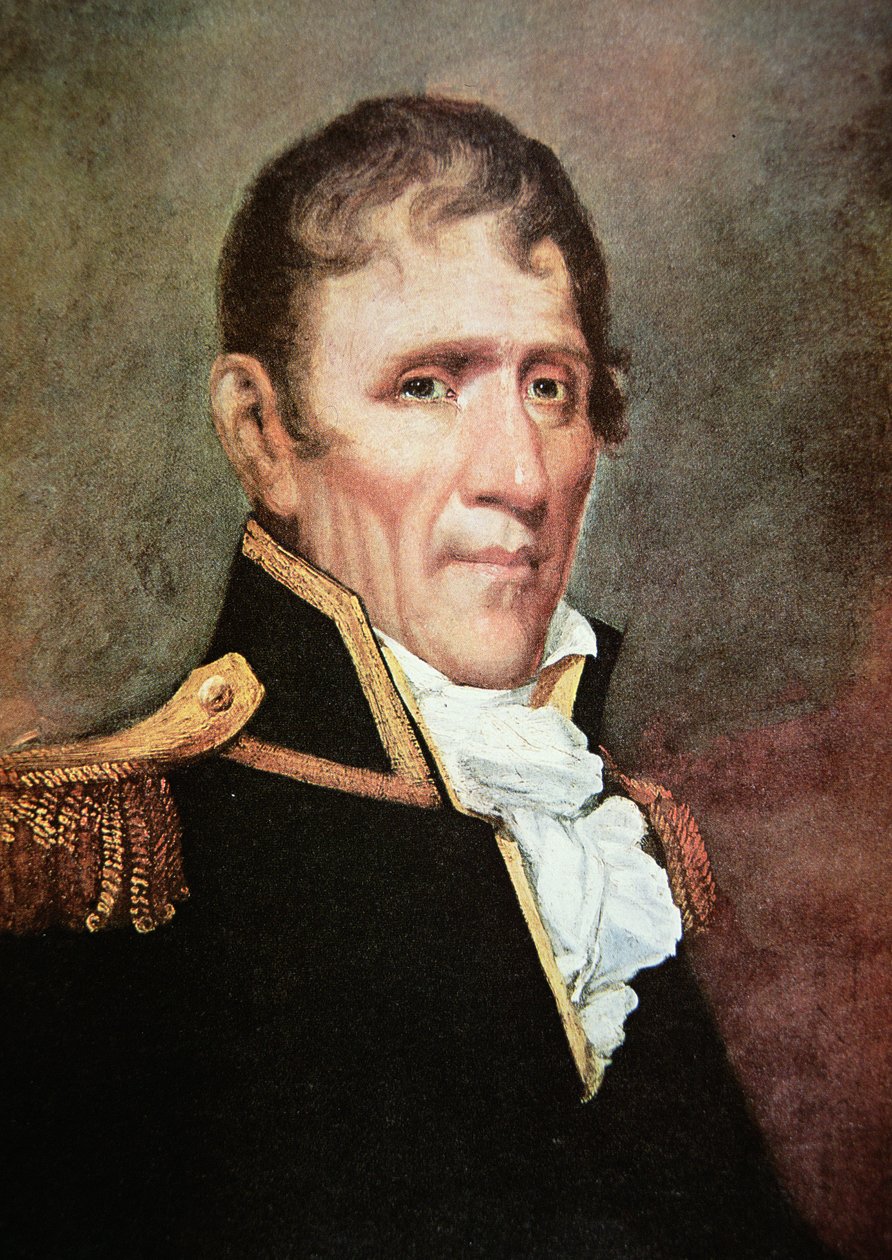 General Andrew Jackson (colour litho) بواسطة المدرسة الأمريكية