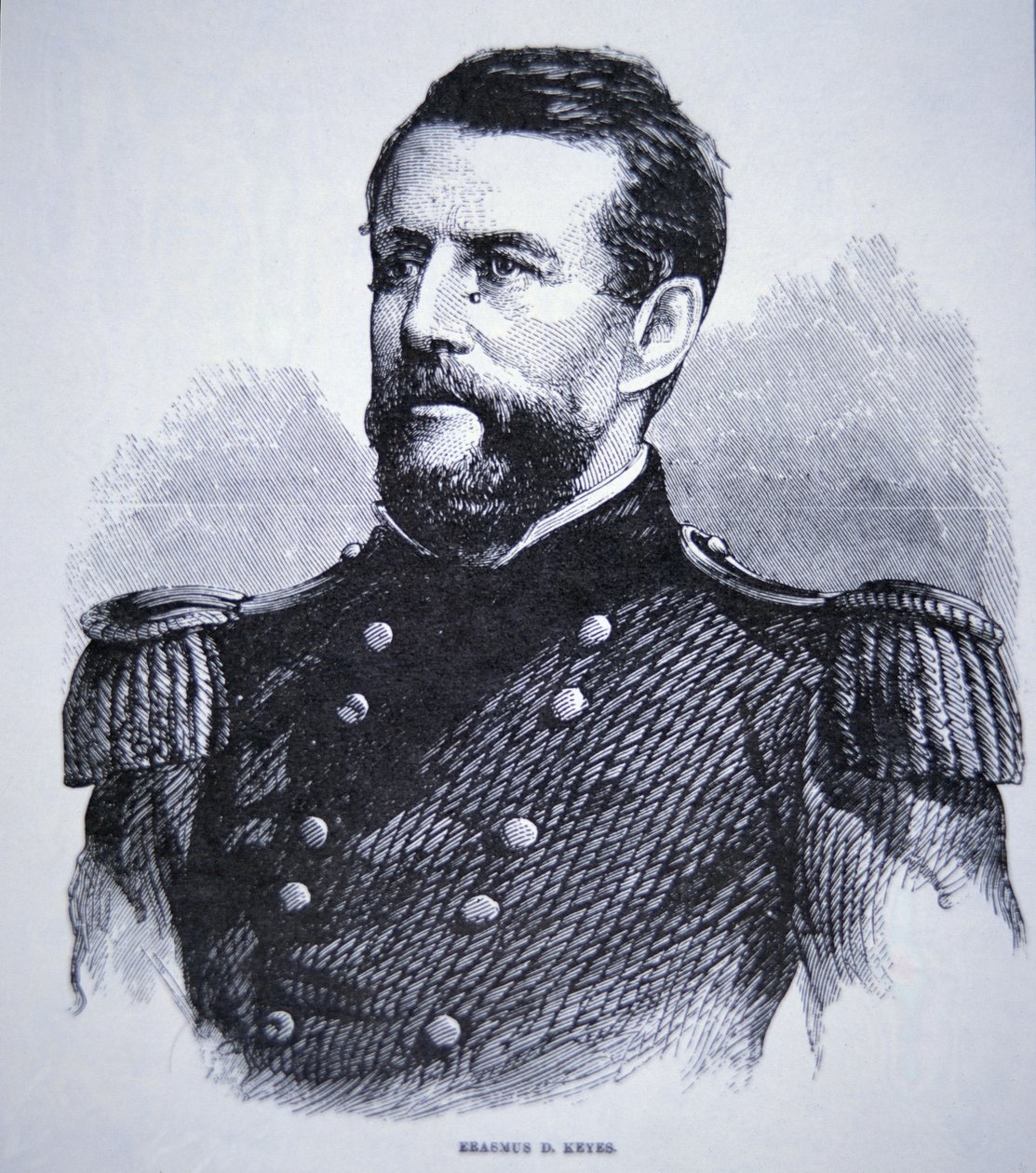 General Erasmus Keyes (1810-95) (engraving) بواسطة المدرسة الأمريكية