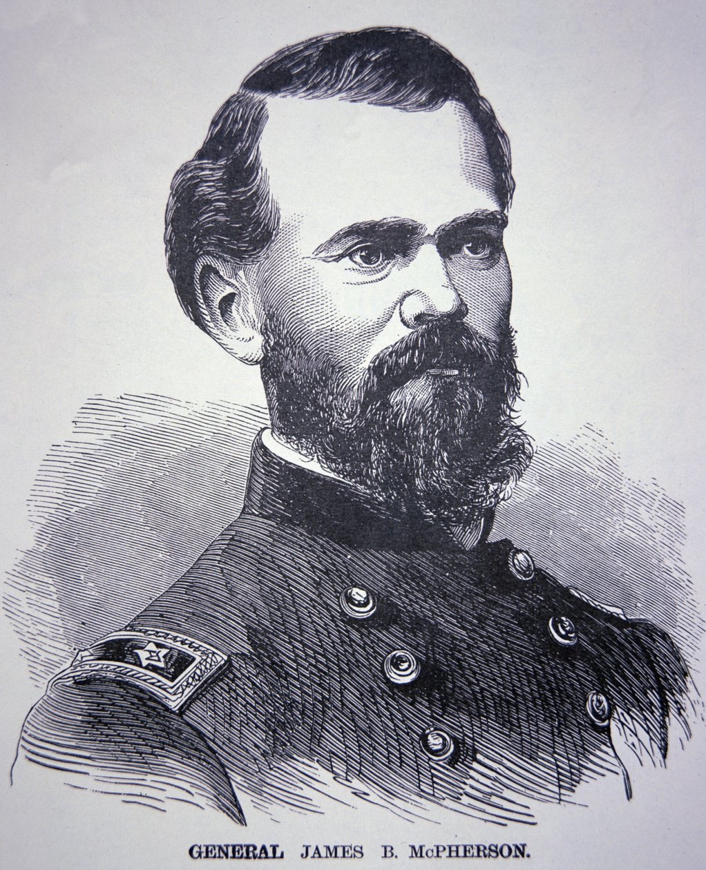 General James Birdseye McPherson (1828-64) (engraving) بواسطة المدرسة الأمريكية