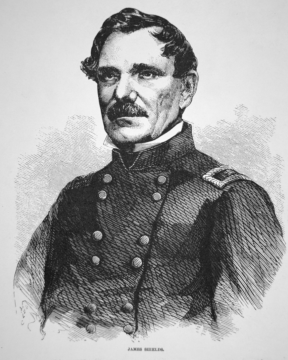 الجنرال جيمس شيلدز (1810-1879) (نقش) بواسطة المدرسة الأمريكية