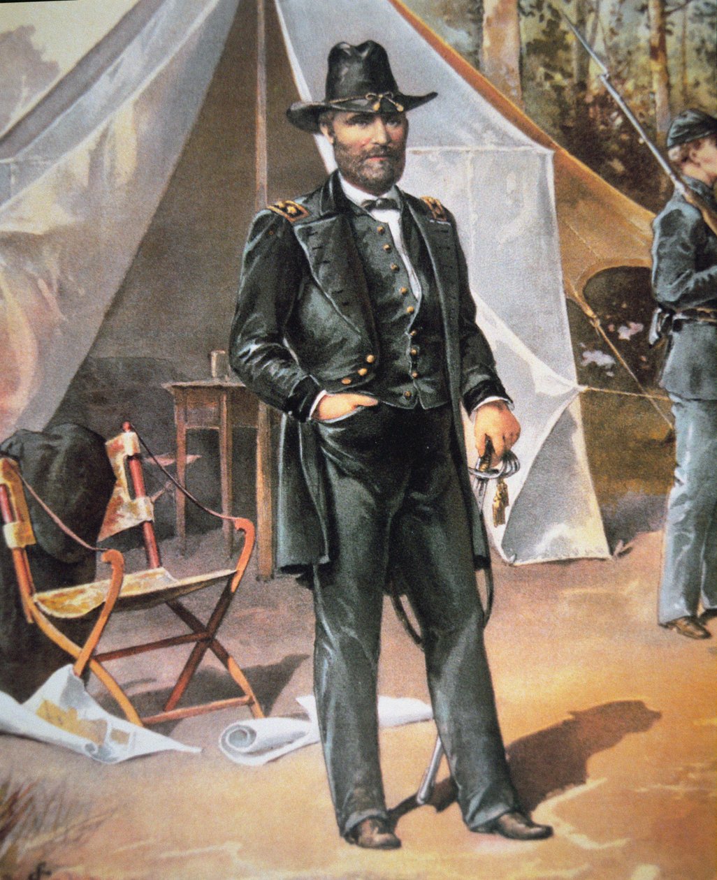 General Ulysses Simpson Grant (colour litho) بواسطة المدرسة الأمريكية