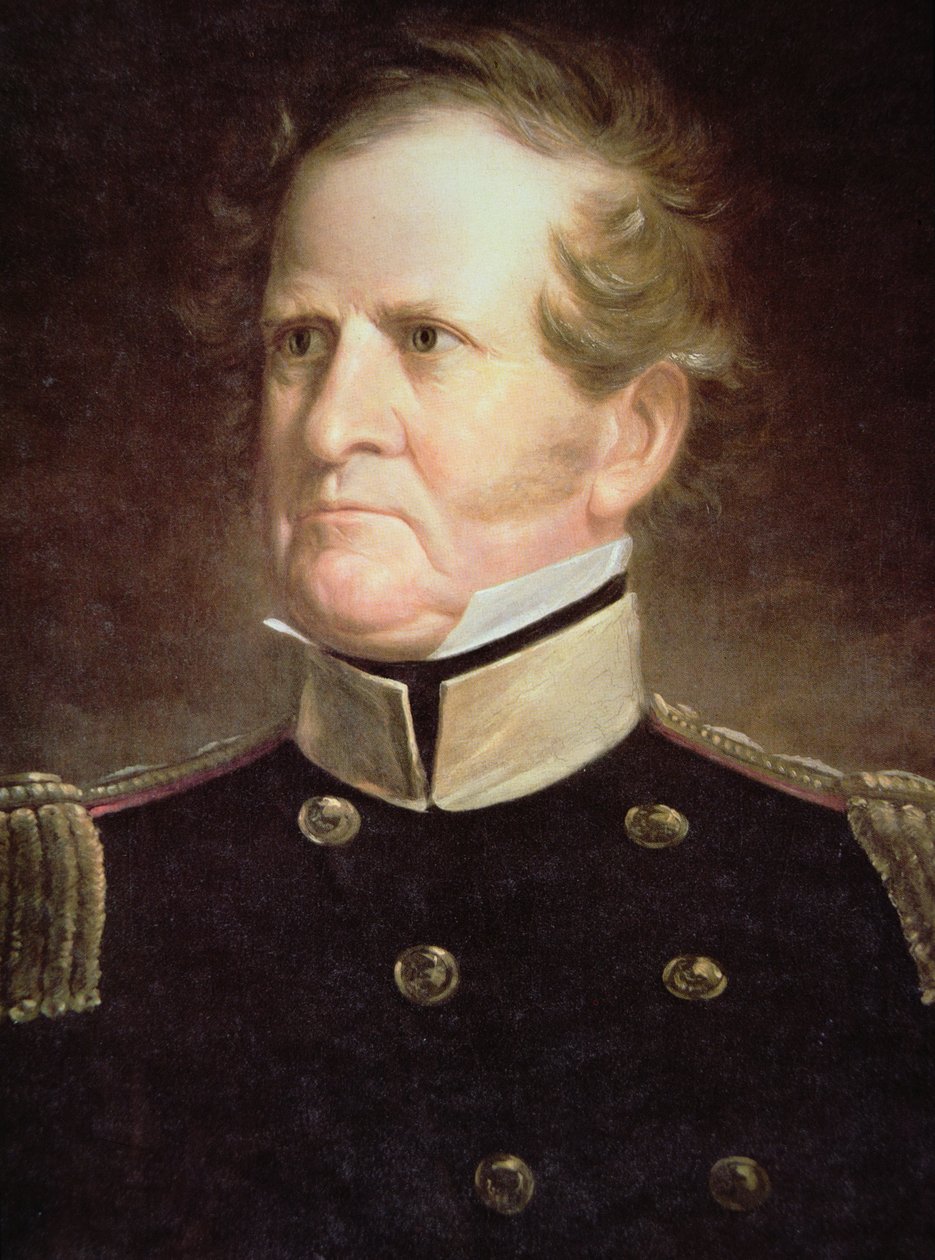 General Winfield Scott (1786-1866) (colour litho) بواسطة المدرسة الأمريكية