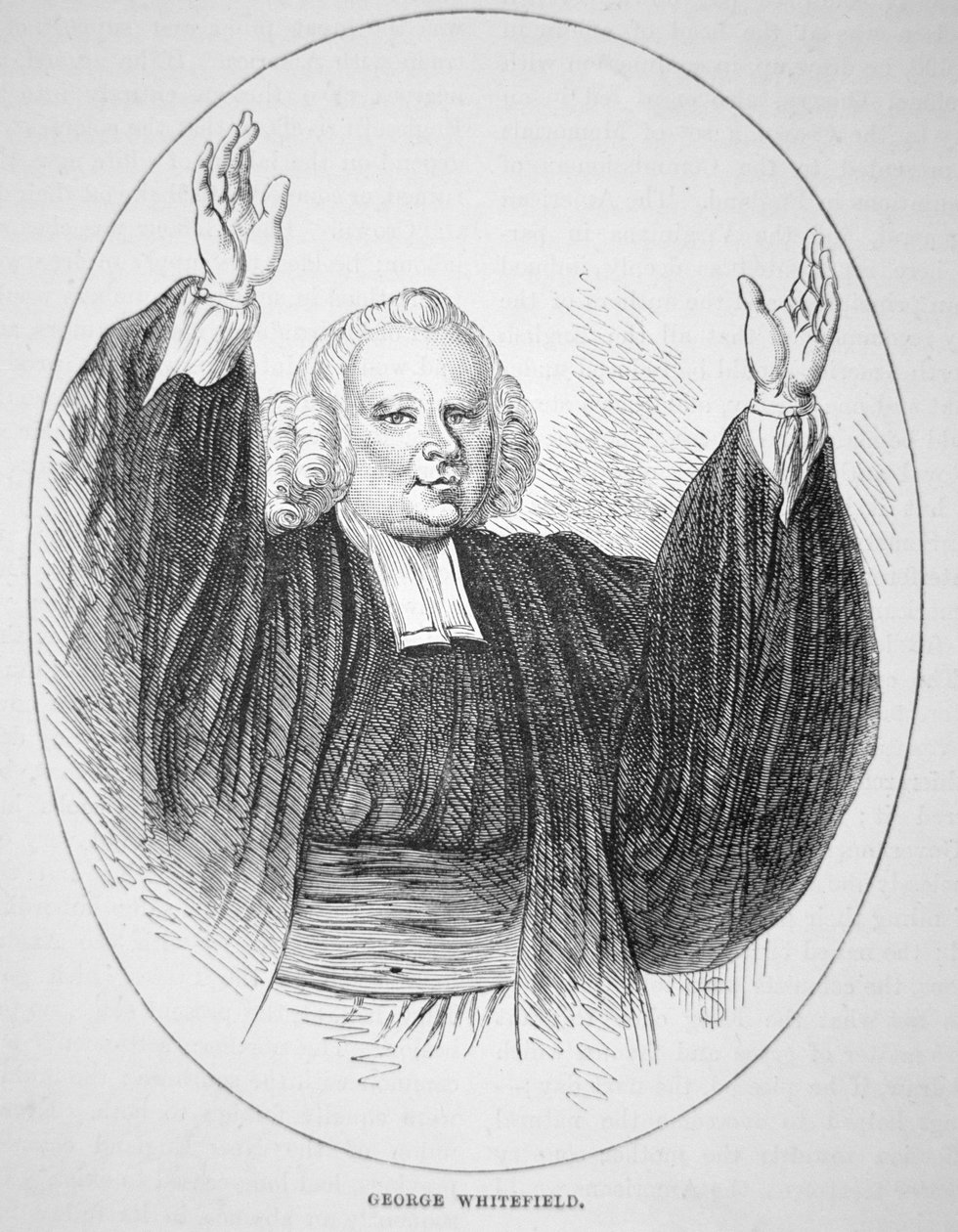 George Whitefield (1714-70) (litho) بواسطة المدرسة الأمريكية