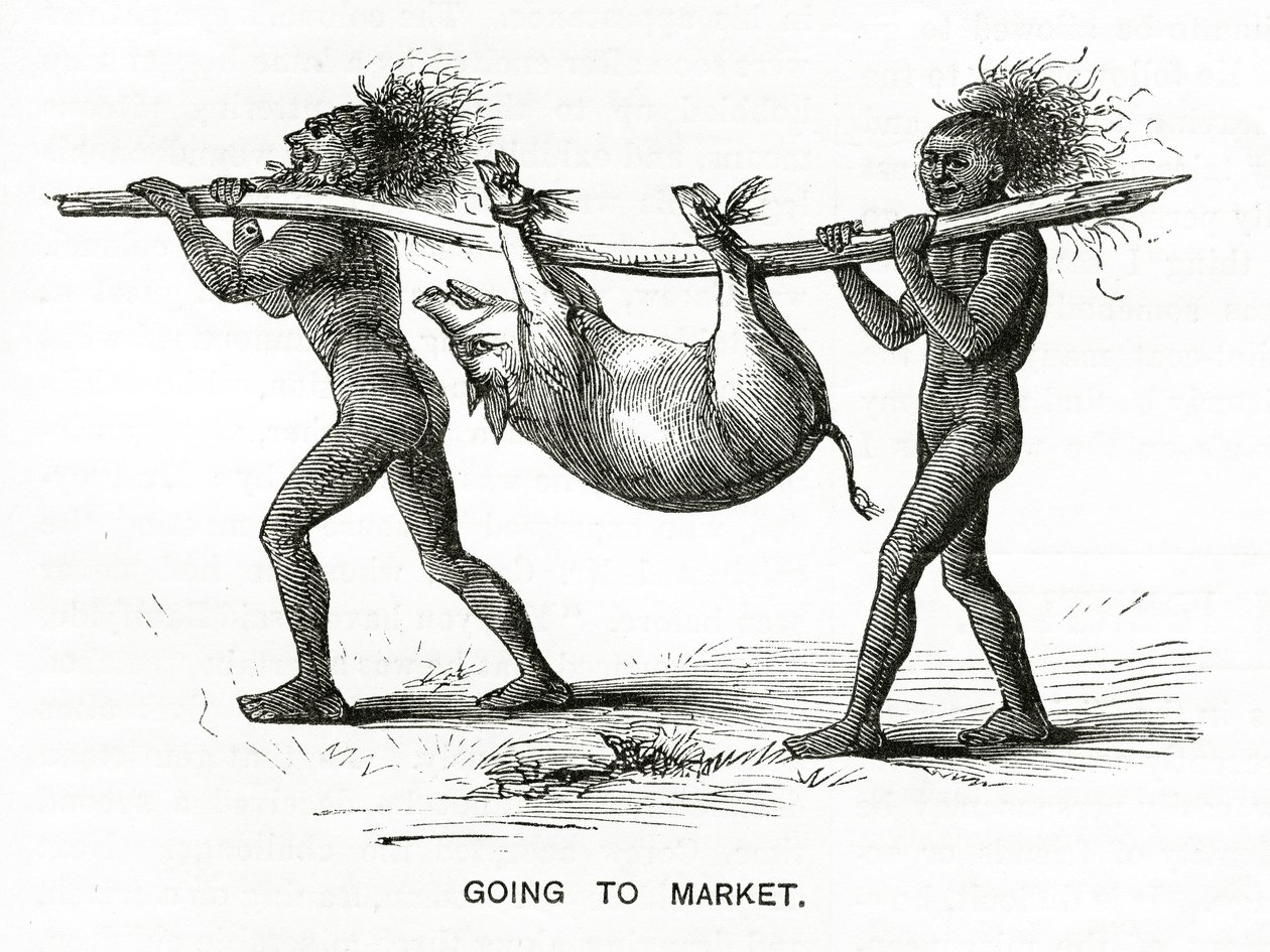 الذهاب إلى السوق ، رسم توضيحي من Appletons Journal ، 4 مايو 1872 بواسطة المدرسة الأمريكية