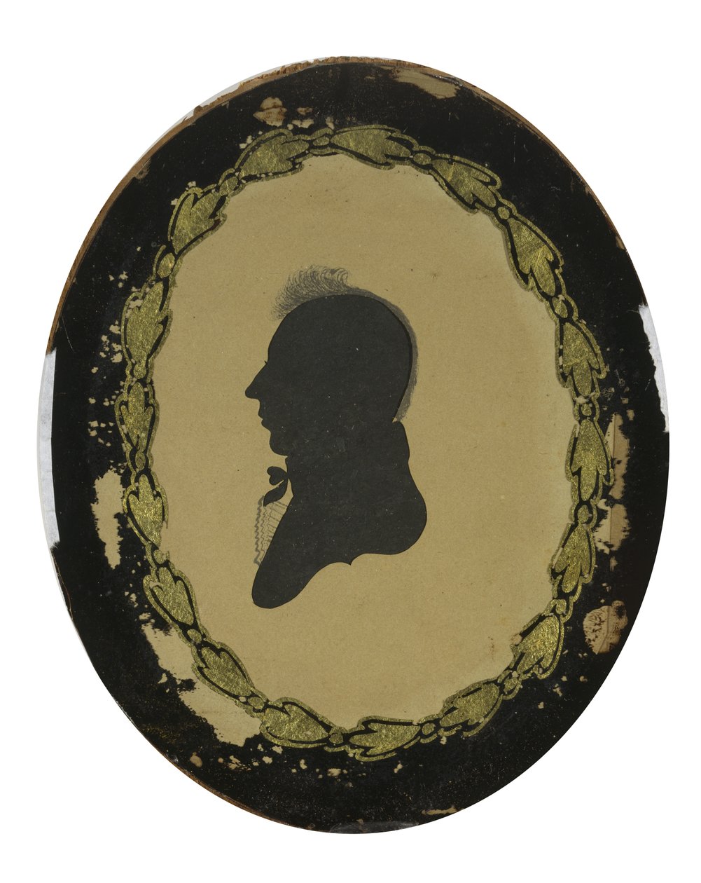 Hollow-cut Silhouette of a Man, c. 1800-1805 (wove paper with black ink) بواسطة المدرسة الأمريكية