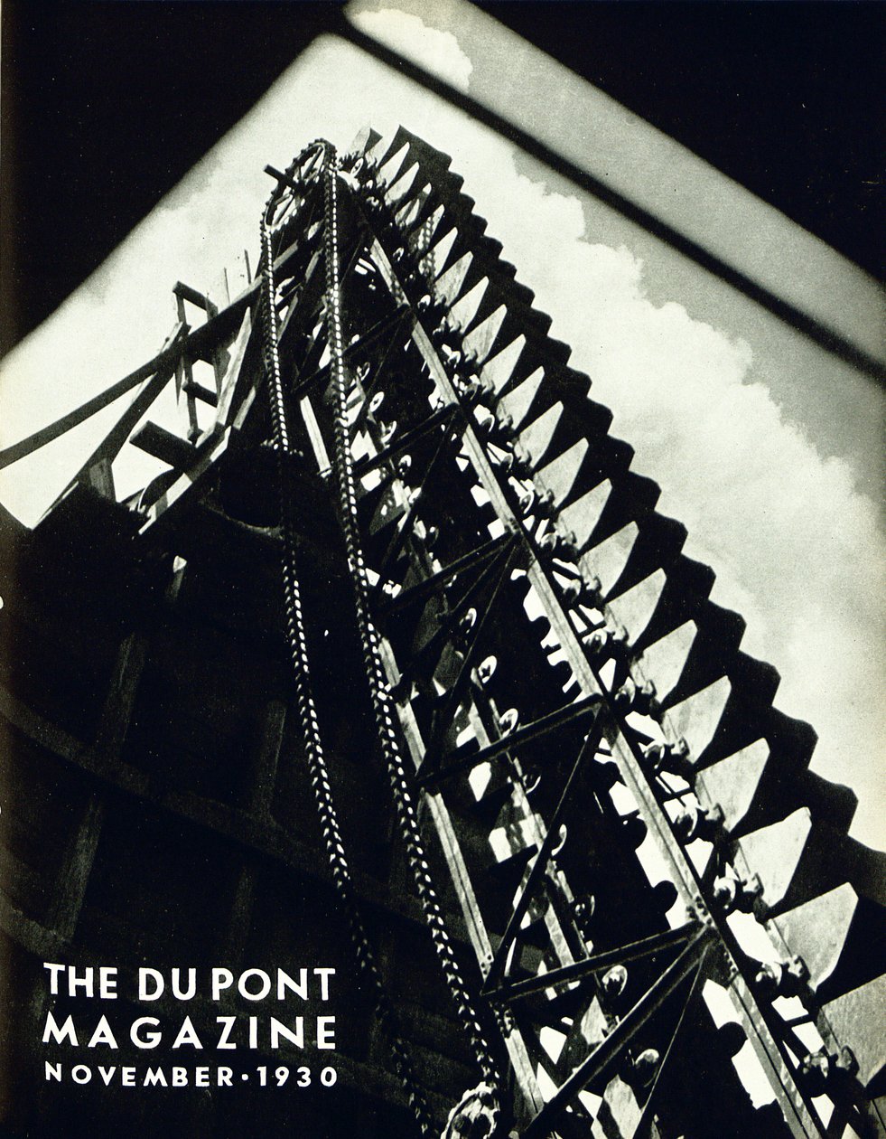 الآلات الصناعية ، الغلاف الأمامي لمجلة DuPont ، نوفمبر 1930 بواسطة المدرسة الأمريكية